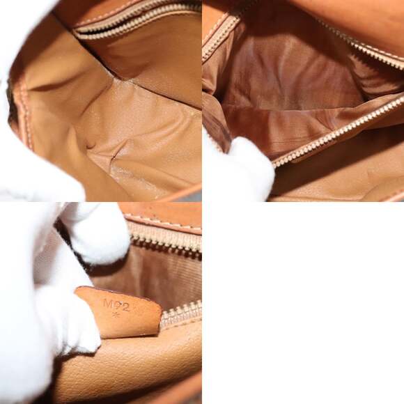 CELINE Macadam Canvas Shoulder Bag Pvc Leather Brown Gold - Picture 12 of 12